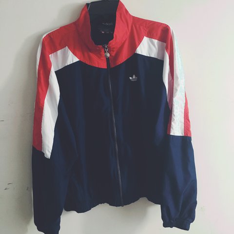 red white and blue adidas windbreaker